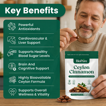 Ceylon Cinnamon 7200mg Equivalent with MCT Oil